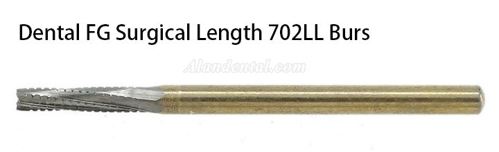 10Pcs FG Surgical Length 702LL Burs Dental Wisdom Teeth Extraction Carbide Bur